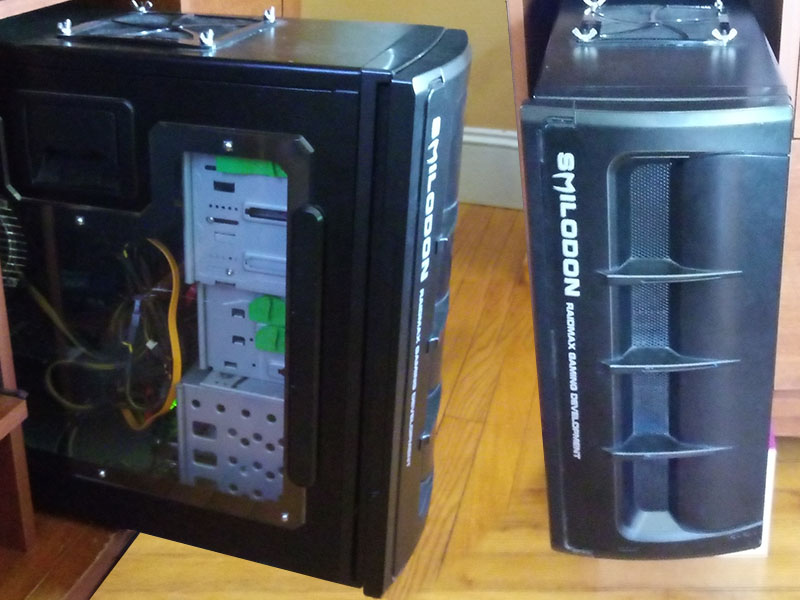 Composite image of two views of my computer.