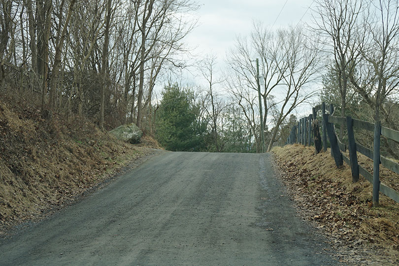 Gravel Road taken just after entering Virginia.