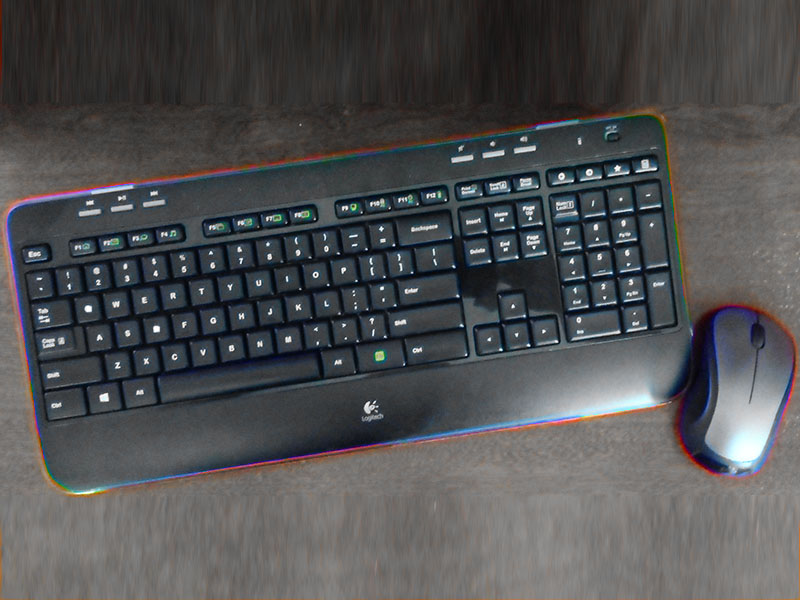 Image of my wireless mouse and keyboard.